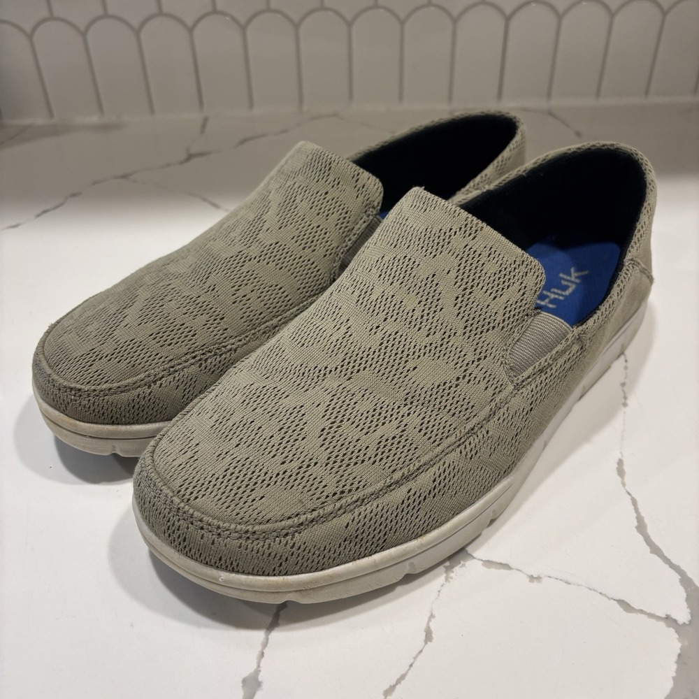 HUK Performance Brewster Slip-on Deck Shoes Fishing Grey Mens 12 H8021028319